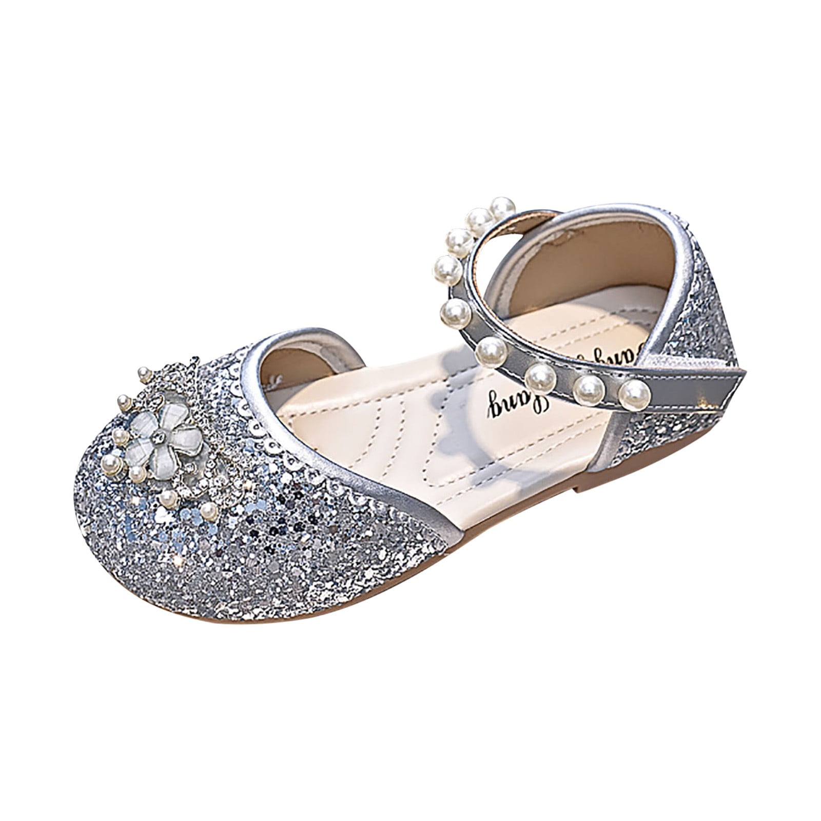 Girls' Flats Princess Shoes Leather Portable Princess Shoes Big Kids(7years +)