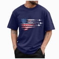 thumbnail image 1 of UAYOTSE Men American Flag Patriotic Eagle T Shirt 4th of July Skull Round Neck Short Sleeve,Sizes XL, 1 of 7