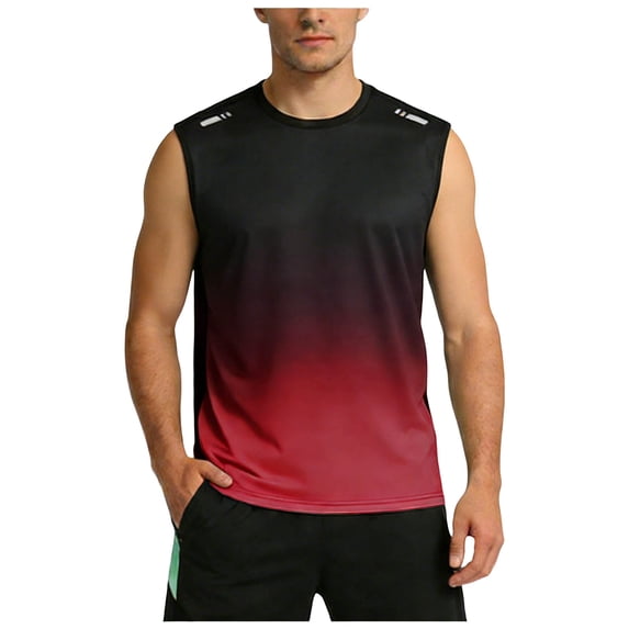 UAYOTSE Men Summer Men Shirt Breathable Loose Fit Athletic Tank Tops for Swimming Running Party,Sizes L