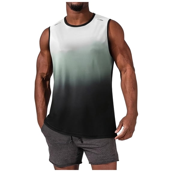 UAYOTSE Men Summer Undershirt Breathable Relaxed Fit Athletic Tank Tops for Running Swimming,Sizes S
