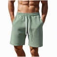 thumbnail image 1 of UAYOTSE Men's Shorts Summer Beach Casual Elastic Waist Drawstring Shorts,Sizes M, 1 of 7