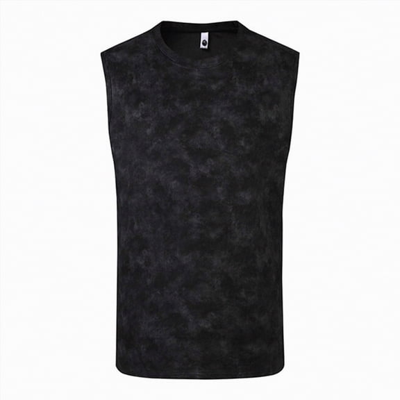 UAYOTSE Men's Sleeveless T Shirt Summer Breathable Large Size Loose Tie Dye Sleeveless Crew Neck Casual Vest,Sizes L