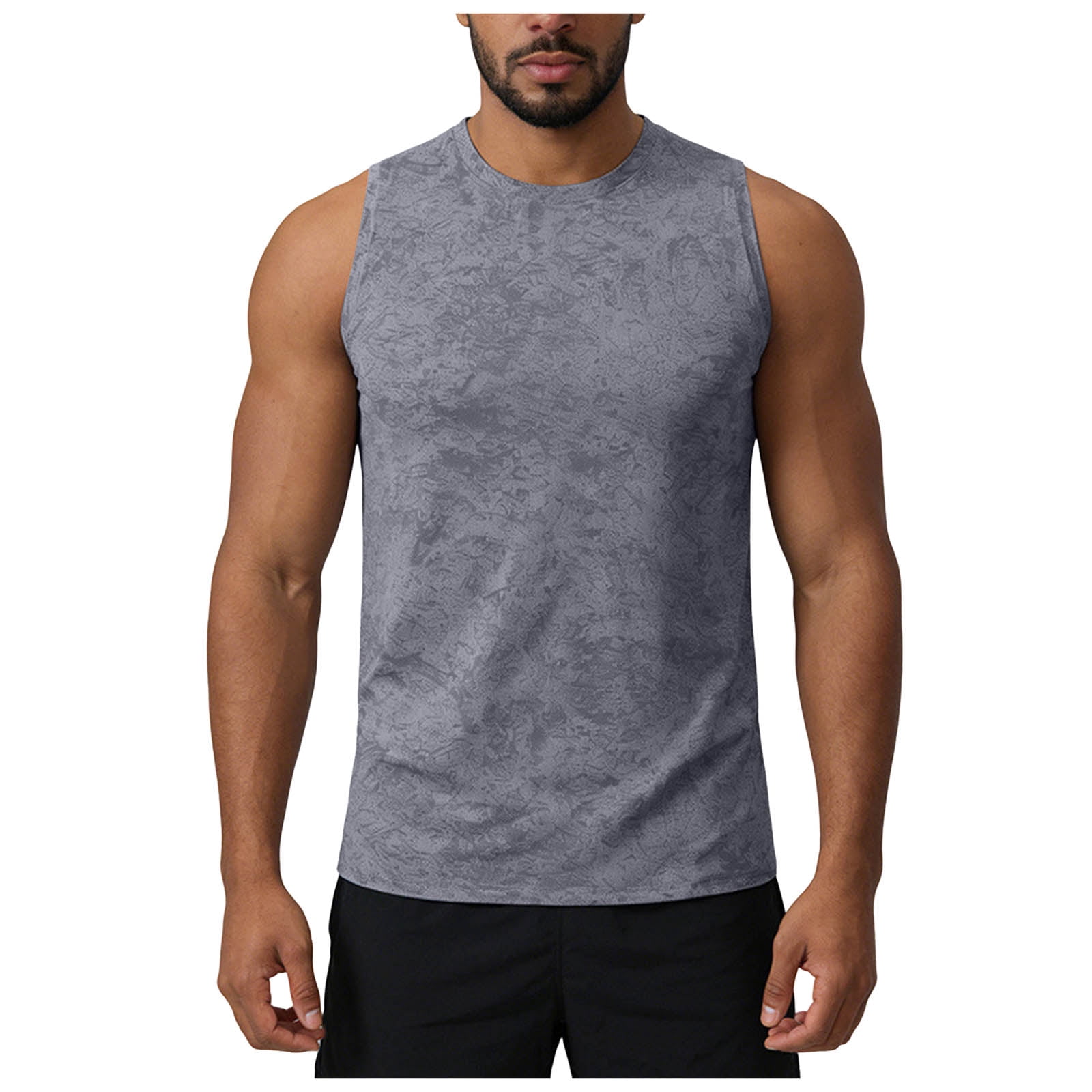 UAYOTSE Men's Sports Vest Printed Running Sports Breathable Vest Quick ...