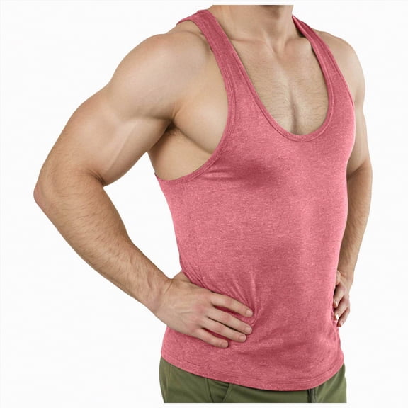 UAYOTSE Men's Tank Tops Lightweight Sleeveless Sports T Shirt Running Fitness Tank Shirts Summer Outdoor Functional Shirt,Sizes L