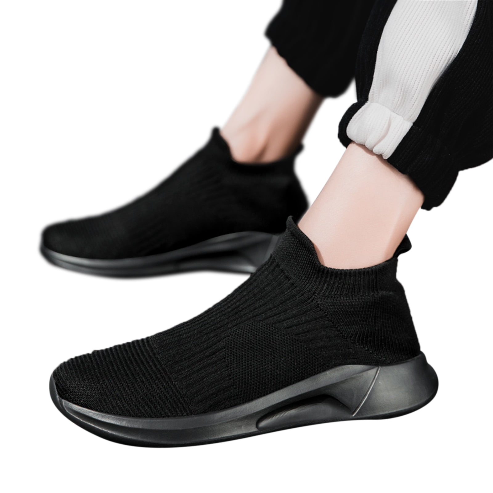 Men's Thick-soled Sports Running Shoes Casual Breathable Sneakers Lace-up Shoes