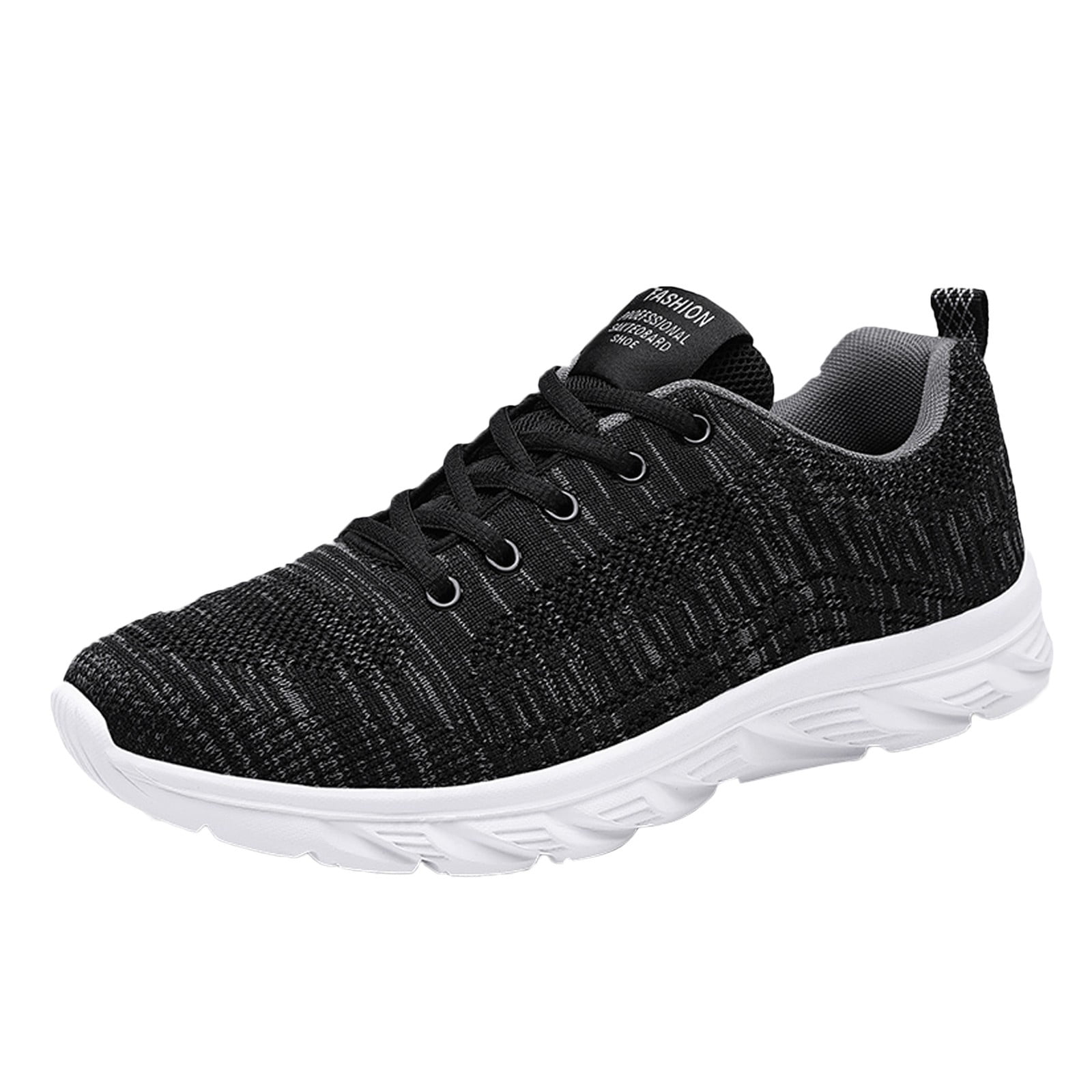 UAYOTSE Mens Running Shoes Slip-on Walking Tennis Sneakers Mesh Lightweight Breathable Casual Soft Sole Work Shoes,Grey 42