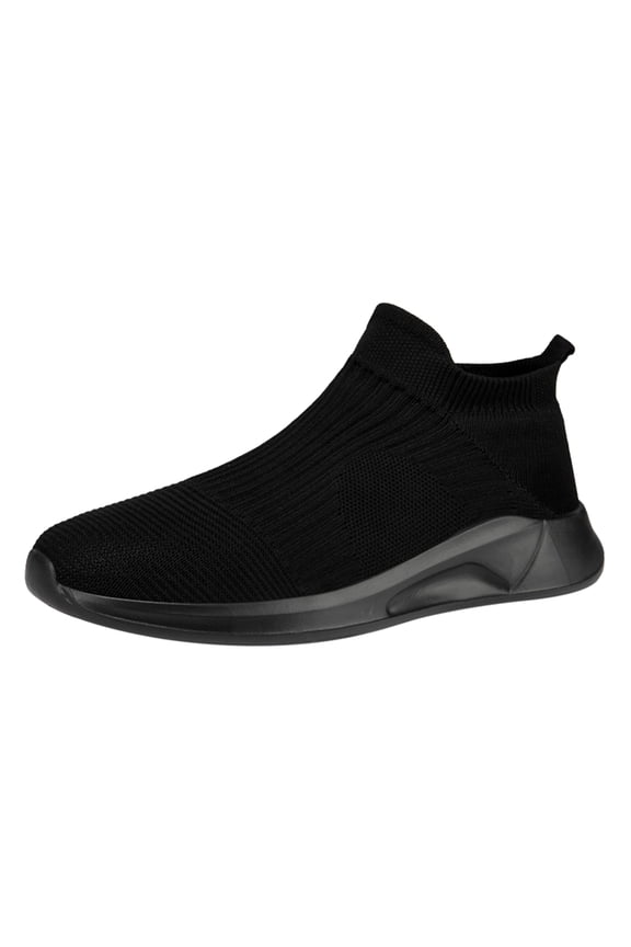 Mens Walking Shoes Lightweight Athletic Running Shoes Casual Sports Shoes Fashion Sneakers,Black 45