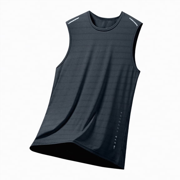 UAYOTSE Muscle Shirts Men's Sporty Slimfit T Shirt Fitness Breathable Underarm Shirts Plain Summer Tank Top Cotton Sleeveless Tank Top Classic Stretch Tank Top,Sizes L