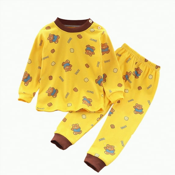 UAYOTSE Baby Boy Fall Clothes Long Sleeve Little Dude Contrast Color Sweatshirt Top Pants Set Cute Toddler Winter Outfit(5-6 Years,Light Yellow&e)