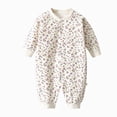 thumbnail image 1 of UAYOTSE Newborn Baby Fall Winter Clothes Unisex Cute Print Jumpsuit Pajamas Infant Boys Girls Romper 0 3 6 9 12 18 24 Months,Sizes 12-18 Months, 1 of 5