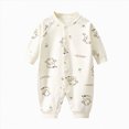 thumbnail image 1 of UAYOTSE Newborn Baby Fall Winter Clothes Unisex Cute Print Jumpsuit Pajamas Infant Boys Girls Romper 0 3 6 9 12 18 24 Months,Sizes 18-24 Months, 1 of 5