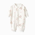 thumbnail image 1 of UAYOTSE Newborn Baby Fall Winter Clothes Unisex Cute Print Jumpsuit Pajamas Infant Boys Girls Romper 0 3 6 9 12 18 24 Months,Sizes 5-6 Years, 1 of 5