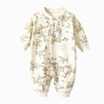 thumbnail image 1 of UAYOTSE Newborn Baby Fall Winter Clothes Unisex Cute Print Jumpsuit Pajamas Infant Boys Girls Romper 0 3 6 9 12 18 24 Months,Sizes 6-12 Months, 1 of 5