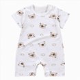 thumbnail image 1 of UAYOTSE Newborn Short Sleeve Romper Solid Jumpsuit Cotton Infant Clothes Baby Girl Boy One-Piece Outfit,Sizes 0-6 Months, 1 of 4