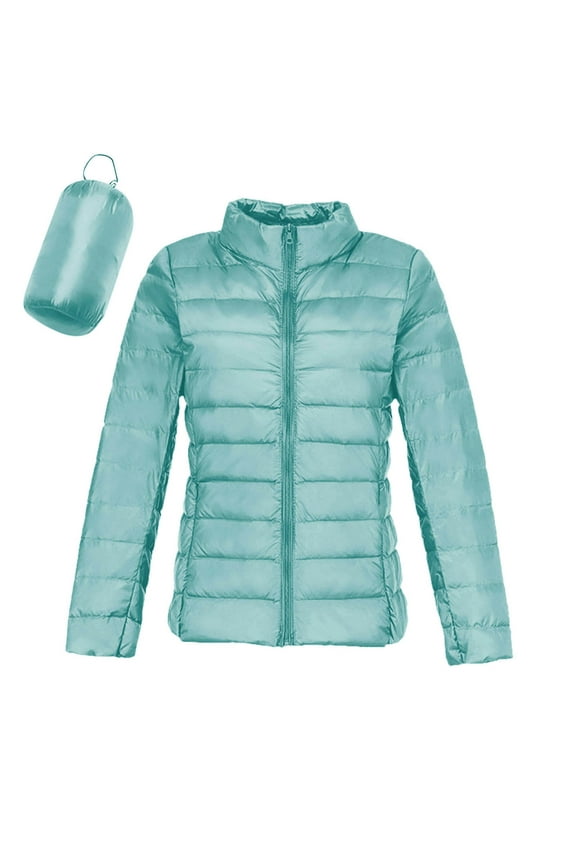 Puffer Jacket Women Lightweight Short Jackets Winter Trendy Slim Fit Hooded Bubble Coat Light Puffer Jackets,Mint Green XXL