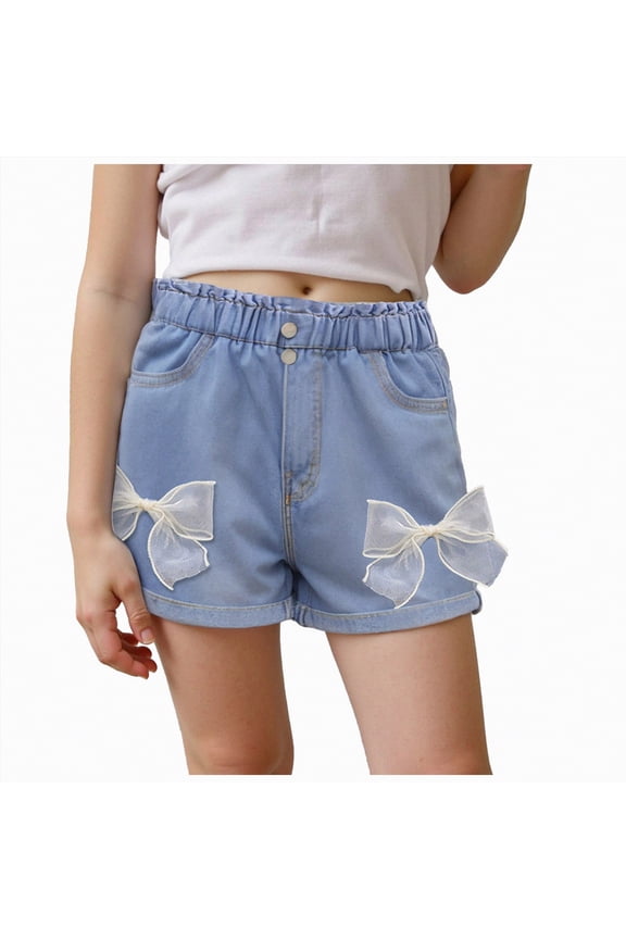 Shorts for 6M 1T 2T 3T Girls Summer Elastic Casual High Waisted Loose Shorts,Sizes 11-12 Years