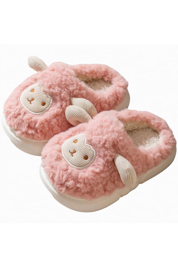 Slippers Children Boys Girls Winter Plush Slippers Closed Rear Indoor Slippers Cute Kids Home Slippers Warm Soft Slippers Nursery Winter Shoes Funny Boy Girls,Sizes 12