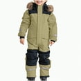 thumbnail image 1 of UAYOTSE Snowsuit Children's Unisex Ski Suit Thickened Warm Ski Overall Winter Warm Ski Suits with Hood Snow Overall Windproof,Sizes 11-12 Years, 1 of 7