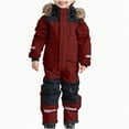 thumbnail image 1 of UAYOTSE Snowsuit Children's Unisex Ski Suit Thickened Warm Ski Overall Winter Warm Ski Suits with Hood Snow Overall Windproof,Sizes 18-24 Months, 1 of 7