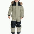 thumbnail image 1 of UAYOTSE Snowsuit Children's Unisex Ski Suit Thickened Warm Ski Overall Winter Warm Ski Suits with Hood Snow Overall Windproof,Sizes 18-24 Months, 1 of 6