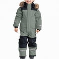 thumbnail image 1 of UAYOTSE Snowsuit Children's Unisex Ski Suit Thickened Warm Ski Overall Winter Warm Ski Suits with Hood Snow Overall Windproof,Sizes 9-10 Years, 1 of 7