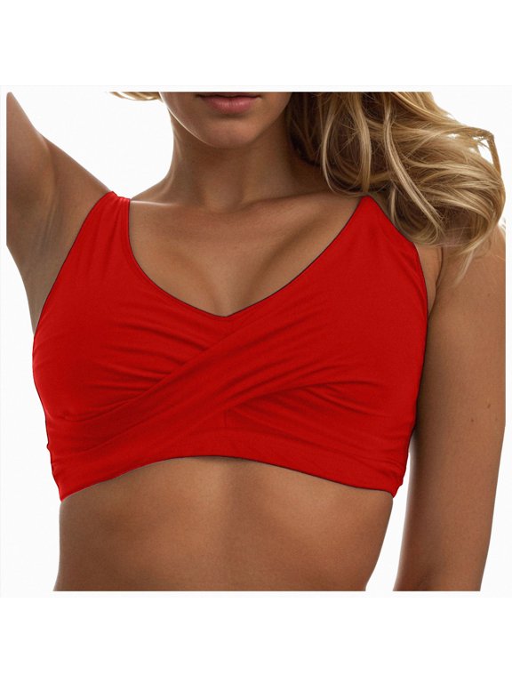String Bikini Tops for Women Bathing Suit Swim Tops Sexy Triangle Bikini Top,Sizes M