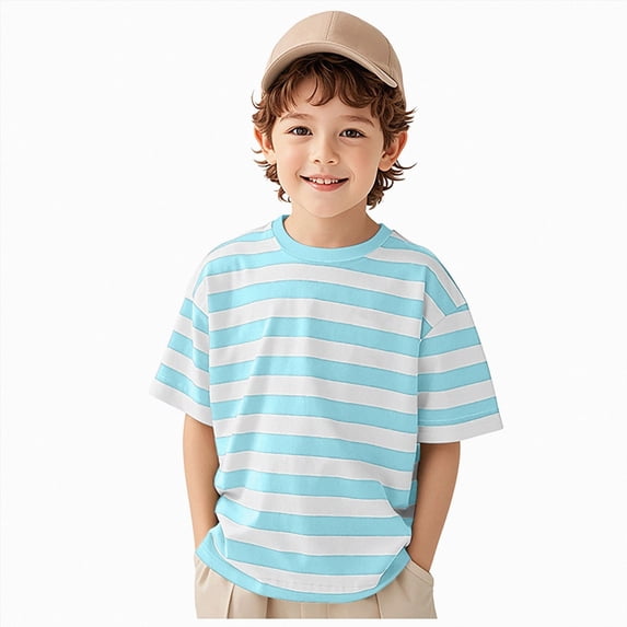 UAYOTSE Summer Toddler 12M 5T 6T 7T Cute Pattern Print T shirt Tops Lightweight Home Wear for Little Kid Boys,Sizes 7-8 Years