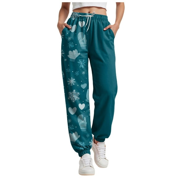 UAYOTSE Sweatpants Women High Waisted, Thick Cotton Sweat Pants with Pockets Casual Lounge Athletic Joggers,Sizes L