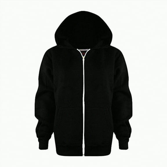 UAYOTSE Sweatshirt Color Solid Zip Jackets Long Hoodie Top Boys Sleeve Up Girls Kids Boys Coat Jacket(White#6,6-7 Years)