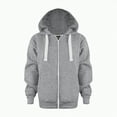 thumbnail image 1 of UAYOTSE Sweatshirt Color Solid Zip Jackets Long Hoodie Top Sleeve Up Girls Kids Boys Coat&jacket(Style2-Grey,7-8 Years), 1 of 7