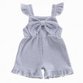 thumbnail image 1 of UAYOTSE Toddler 6 12 18 24 Months 2T 3T Girl Outfit Baby Summer Romper Cute Bow Sleeveless Jumpsuit Shorts Overalls Clothes 6M 4T,Sizes 12-18 Months, 1 of 8