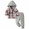 thumbnail image 1 of UAYOTSE Toddler Baby Boy Clothes Long Sleeve Tie Dye Hoodie Sweatshirt Top + Jogger Pants Outfit Set Fall Winter Sweatsuit(3-6 Months,P53-Pink), 1 of 6