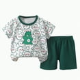 thumbnail image 1 of UAYOTSE Toddler Baby Boy Clothes Short Sleeve Color Block Sweatshirt Top Drawstring Pants Set 2Pcs,Sizes 5-6 Years, 1 of 4