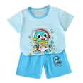 thumbnail image 1 of UAYOTSE Toddler Baby Boy Clothes short Sleeve Color Block Sweatshirt Top Drawstring Pants Set 2Pcs Summer Outfits,Sizes 4-5 Years, 1 of 3