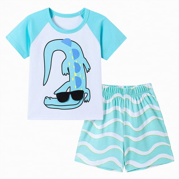 UAYOTSE Toddler Baby Boy Clothes short Sleeve Color Block Sweatshirt Top Drawstring Pants Set 2Pcs Summer Outfits,Sizes 7-8 Years