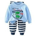thumbnail image 1 of UAYOTSE Toddler Baby Boy Clothing Sets Little Dinosaur Printed Long Sleeve Tops And Pants Kids 2pcs Outfits,Sizes 5-6 Years, 1 of 5