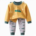 thumbnail image 1 of UAYOTSE Toddler Baby Boy Clothing Sets Little Dinosaur Printed Long Sleeve Tops and Pants Kids 2pcs Outfits,Sizes 7-8 Years, 1 of 5