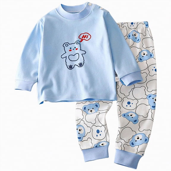 UAYOTSE Toddler Baby Boy Clothing Sets Little Dinosaur Printed Long Sleeve Tops and Pants Kids 2pcs Outfits,Sizes 8-9 Years