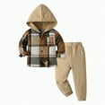 thumbnail image 1 of UAYOTSE Toddler Baby Boy Fall Winter Clothes Little Boy Outfit Long Sleeve Sweatshirts and Jogger Pants Set(18-24 Months,B101-Yellow), 1 of 5