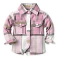 thumbnail image 1 of UAYOTSE Toddler Baby Boy Girl Plaid Top Button up Flannel Shirts Autumn Winter Outfits for Kids(3-4 Years,T81-A), 1 of 3