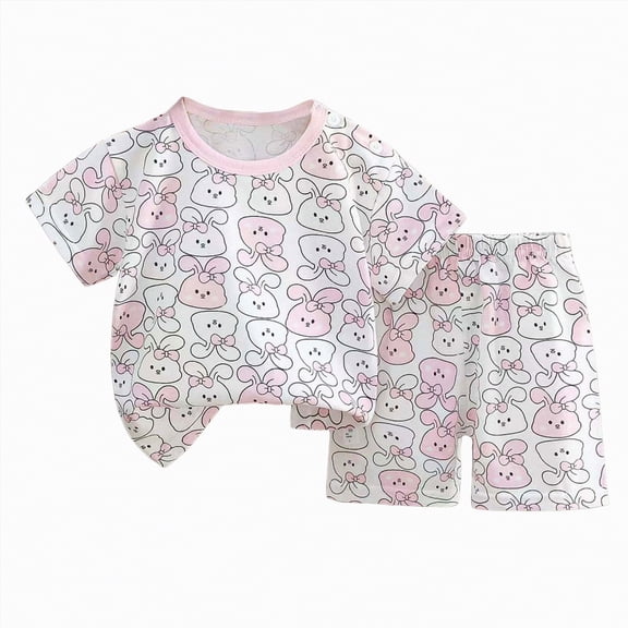 UAYOTSE Toddler Baby Boy Girl Summer Solid Top Pants Sweatsuits Outfits Set,2PCS,Sizes 9-18 Months