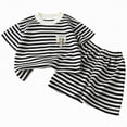 thumbnail image 1 of UAYOTSE Toddler Baby Boy Spring Summer Clothes short Sleeve Color Block T-Shirt with Elastic Waist Set Summer Outfit Spring Summer Set for 0 6 12 18 24 M 1t 2t 3t 4t 5t 6t,Sizes 18-24 Months, 1 of 7
