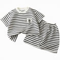thumbnail image 1 of UAYOTSE Toddler Baby Boy Spring Summer Clothes short Sleeve Color Block T-Shirt with Elastic Waist Set Summer Outfit Spring Summer Set for 0 6 12 18 24 M 1t 2t 3t 4t 5t 6t,Sizes 3-4 Years, 1 of 7