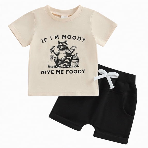 UAYOTSE Toddler Baby Boy Summer Clothes Letter Short Sleeve T Shirt Tops Pockets Casual Shorts Set Outfits,Sizes 6-12 Months