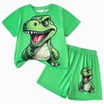 thumbnail image 1 of UAYOTSE Toddler Baby Boy Summer Outfit Funny Letter T-Shirts Top Shorts Set Infant Boy Summer Clothes 6 12 18 Months 2T 3T Sets,Sizes 3-4 Years, 1 of 8