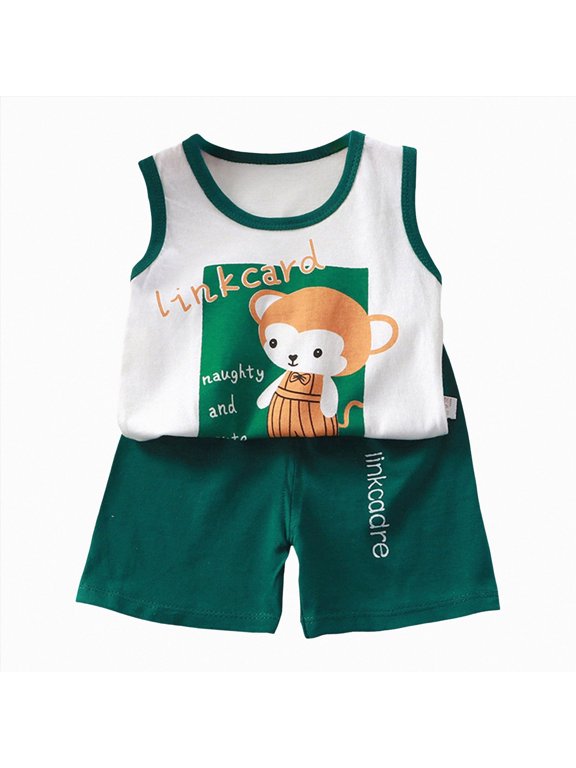 Toddler Baby Boy's Directional Summer Look Arrow Print Short Sleeve Shirt + Elastic Drawstring Terry Shorts easy peasy baby clothes(4-5 Years,White)