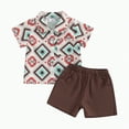 thumbnail image 1 of UAYOTSE Toddler Baby Boy's Summer Must Have, a Breathable Short Sleeve T Shirt and Lightweight Shorts 2 Piece Set toddler boys clothes(6-9 Months,Brown), 1 of 8