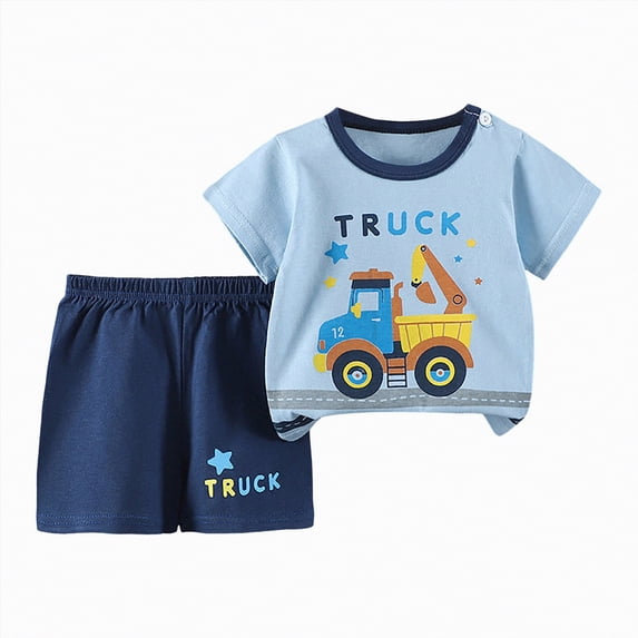 UAYOTSE Toddler Baby Boys Girls Pajama Set Fit Sleepwear pjs Pants Spring Clothes 2pcs Sweatsuits Outfits,Sizes 6-12 Months