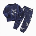 thumbnail image 1 of UAYOTSE Toddler Baby Boys Pajamas Set Fall Winter Sleepwear 2 Piece Long Sleeve Crewneck Top and Pants Snug Fit PJs for Family Photos, 1 of 6
