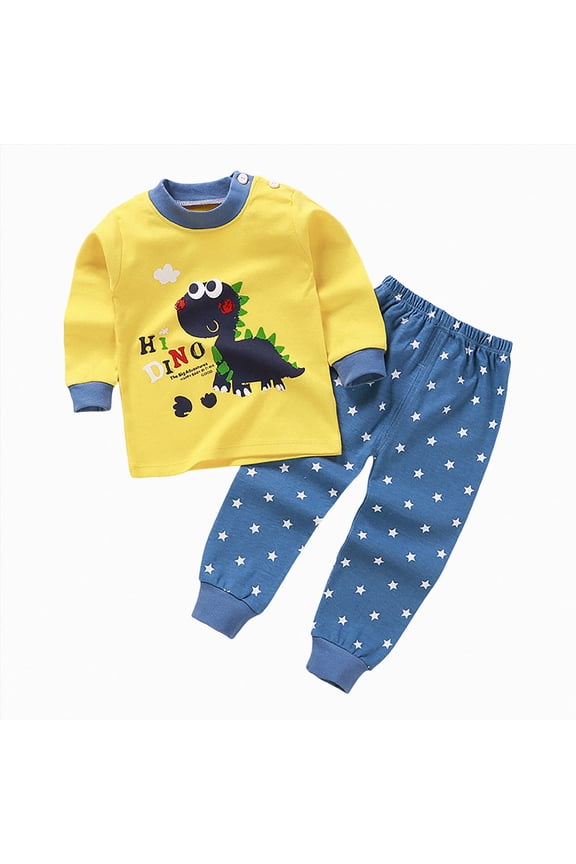 Toddler Baby Boys Pajamas Winter Truck Print Long Sleeve Pjs Sleepwear Kids Loungewear Shirt Pants Sets Clothes ,Sizes 3-4 Years